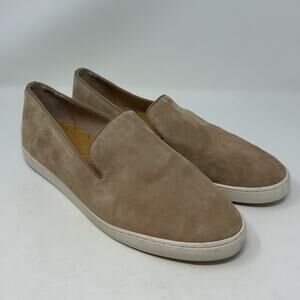 Birdies Swift Slip-On Sneakers Shoes Tan Suede Leather Womens Size 12 Casual
